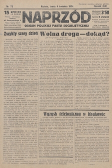 Naprzód : organ Polskiej Partji Socjalistycznej. 1934, nr 75