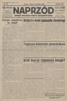 Naprzód : organ Polskiej Partji Socjalistycznej. 1934, nr 86 (po konfiskacie nakład drugi)