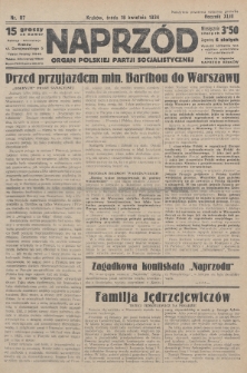 Naprzód : organ Polskiej Partji Socjalistycznej. 1934, nr 87