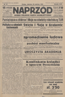 Naprzód : organ Polskiej Partji Socjalistycznej. 1934, nr 97 (po konfiskacie nakład drugi)