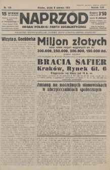 Naprzód : organ Polskiej Partji Socjalistycznej. 1934, nr 126