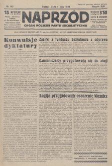 Naprzód : organ Polskiej Partji Socjalistycznej. 1934, nr 147