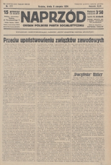 Naprzód : organ Polskiej Partji Socjalistycznej. 1934, nr 177 (po konfiskacie nakład drugi)