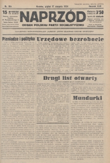 Naprzód : organ Polskiej Partji Socjalistycznej. 1934, nr 184