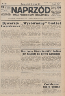 Naprzód : organ Polskiej Partji Socjalistycznej. 1934, nr 187