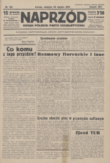 Naprzód : organ Polskiej Partji Socjalistycznej. 1934, nr 192