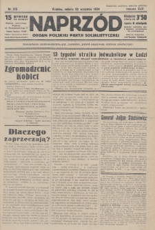 Naprzód : organ Polskiej Partji Socjalistycznej. 1934, nr 215