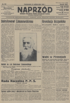 Naprzód : organ Polskiej Partji Socjalistycznej. 1934, nr 244 (z dnia 22 paźdz.)