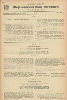 Dziennik Urzędowy Wojewódzkiej Rady Narodowej w Koszalinie. 1968, nr 6 (20 czerwca)