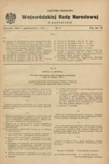 Dziennik Urzędowy Wojewódzkiej Rady Narodowej w Koszalinie. 1968, nr 9 (5 października)