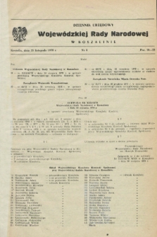 Dziennik Urzędowy Wojewódzkiej Rady Narodowej w Koszalinie. 1978, nr 6 (25 listopada)
