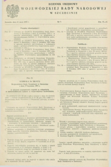 Dziennik Urzędowy Wojewódzkiej Rady Narodowej w Szczecinie. 1972, nr 7 (15 maja)