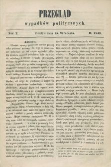 Przegląd Wypadków Politycznych. 1849, Ner. 2 (15 września)