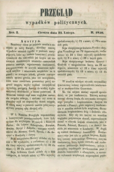 Przegląd Wypadków Politycznych. 1850, Ner. 2 (23 lutego)