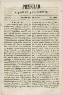 Przegląd Wypadków Politycznych. 1850, Ner. 3 (30 marca)