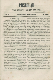 Przegląd Wypadków Politycznych. 1850, Ner. 9 (28 września)