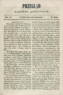 Przegląd Wypadków Politycznych. 1850, Ner. 11 (30 listopada)
