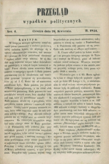 Przegląd Wypadków Politycznych. 1851, Ner. 4 (26 kwietnia)