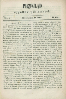 Przegląd Wypadków Politycznych. 1851, Ner. 5 (31 maja)
