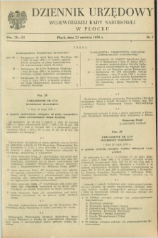 Dziennik Urzędowy Wojewódzkiej Rady Narodowej w Płocku. 1976, nr 4 (22 czerwca)