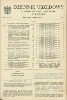 Dziennik Urzędowy Wojewódzkiej Rady Narodowej w Płocku. 1977, nr 2 (22 marca)