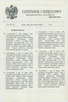 Dziennik Urzędowy Województwa Płockiego. 1995, nr 4 (26 czerwca)