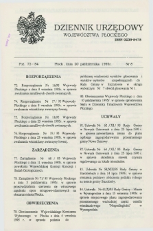 Dziennik Urzędowy Województwa Płockiego. 1995, nr 8 (20 października)