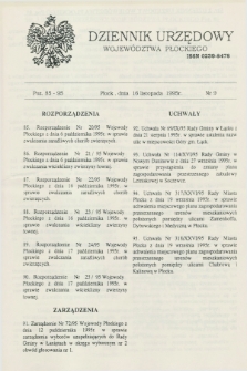 Dziennik Urzędowy Województwa Płockiego. 1995, nr 9 (16 listopada)