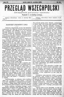 Przegląd Wszechpolski : dwutygodnik polityczny i społeczny. 1898, nr 18