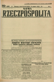 Nowa Rzeczpospolita. R.1, nr 158 (5 września 1938) drugi nakład po konfiskacie