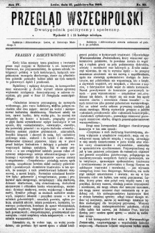 Przegląd Wszechpolski : dwutygodnik polityczny i społeczny. 1898, nr 20