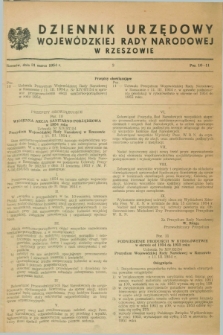 Dziennik Urzędowy Wojewódzkiej Rady Narodowej w Rzeszowie. 1954, nr 3 (31 marca)