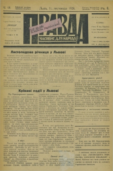 Pravda : časopis dlâ narodu. R.2, č. 45 (11 listopada 1928)