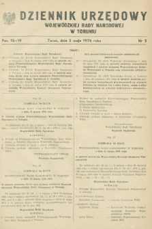 Dziennik Urzędowy Wojewódzkiej Rady Narodowej w Toruniu. 1976, nr 3 (5 maja)