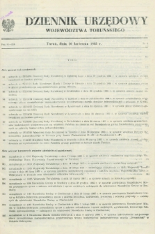 Dziennik Urzędowy Województwa Toruńskiego. 1985, nr 4 (26 kwietnia)