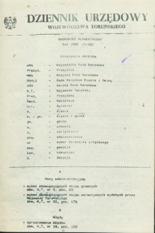 Dziennik Urzędowy Województwa Toruńskiego. 1988, Skorowidz alfabetyczny