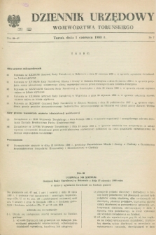 Dziennik Urzędowy Województwa Toruńskiego. 1988, nr 7 (1 czerwca)