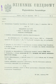 Dziennik Urzędowy Województwa Toruńskiego. 1991, nr 2 (12 stycznia)