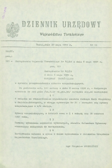 Dziennik Urzędowy Województwa Toruńskiego. 1991, nr 19 (20 maja)