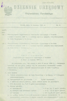 Dziennik Urzędowy Województwa Toruńskiego. 1991, nr 21 (10 czerwca)