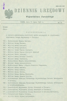 Dziennik Urzędowy Województwa Toruńskiego. 1991, nr 24 (15 lipca)