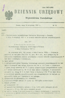 Dziennik Urzędowy Województwa Toruńskiego. 1991, nr 32 (10 września)