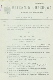 Dziennik Urzędowy Województwa Toruńskiego. 1992, nr 3 (27 lutego)