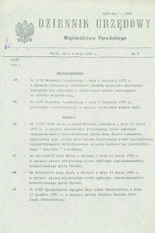 Dziennik Urzędowy Województwa Toruńskiego. 1992, nr 9 (4 maja)