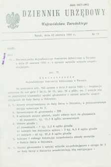 Dziennik Urzędowy Województwa Toruńskiego. 1992, nr 13 (23 czerwca)