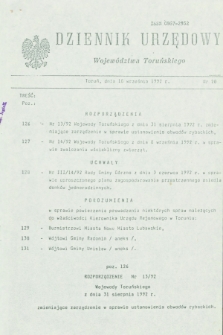 Dziennik Urzędowy Województwa Toruńskiego. 1992, nr 20 (18 września)