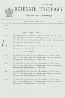 Dziennik Urzędowy Województwa Toruńskiego. 1992, nr 27 (21 grudnia)