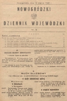 Nowogródzki Dziennik Wojewódzki. 1931, nr 9