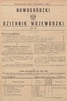 Nowogródzki Dziennik Wojewódzki. 1931, nr 11