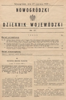 Nowogródzki Dziennik Wojewódzki. 1931, nr 17